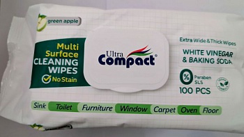 სველი ხელსახოცი ზედაპირების COMPACT 100ცალიანი