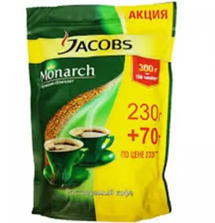 ყავა ხსნადი 300გრ ეკონომ პაკეტი Jacobs Monarch